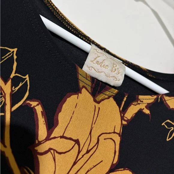 FOR BRIANA 💖 -Zadie B’s Floral Black and Gold Women's Bubble Dress - Picture 7 of 11
